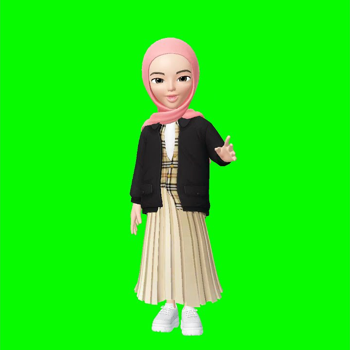 Green screen pose guru mengajar 2