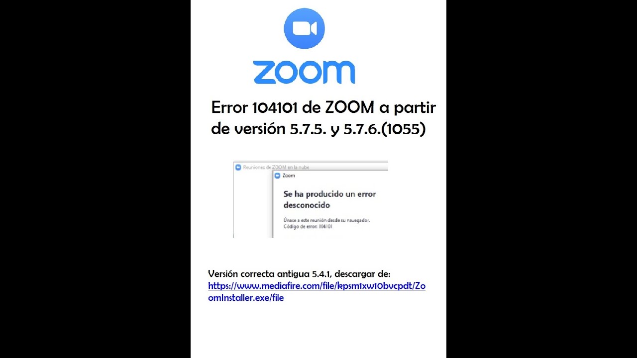 CORREGIR Error de ZOOM 104101, Efectivo ¡¡ YouTube