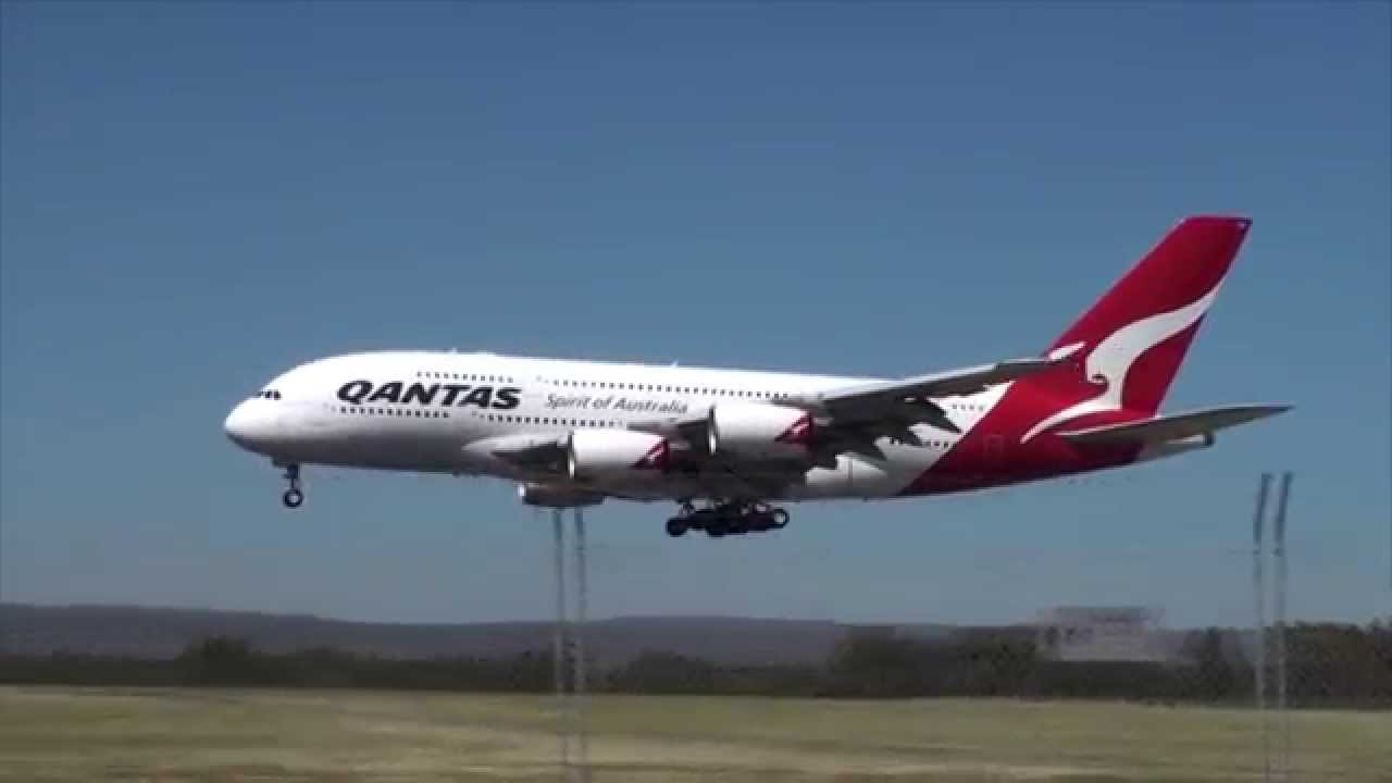 Qantas A380 First Landing Adelaide 2008 1080p HD
