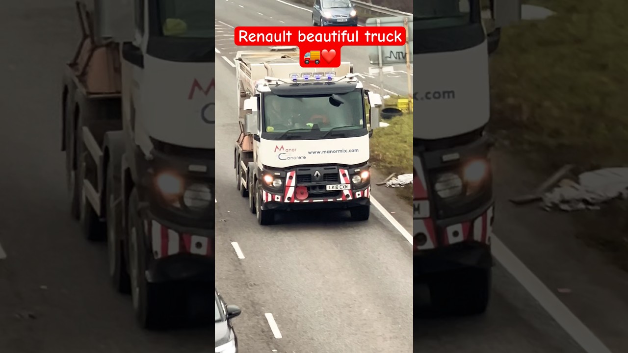 Stunning Renault Truck Cruising on a UK Highway| Powerful & Stylish Rig in Action 🚛✨