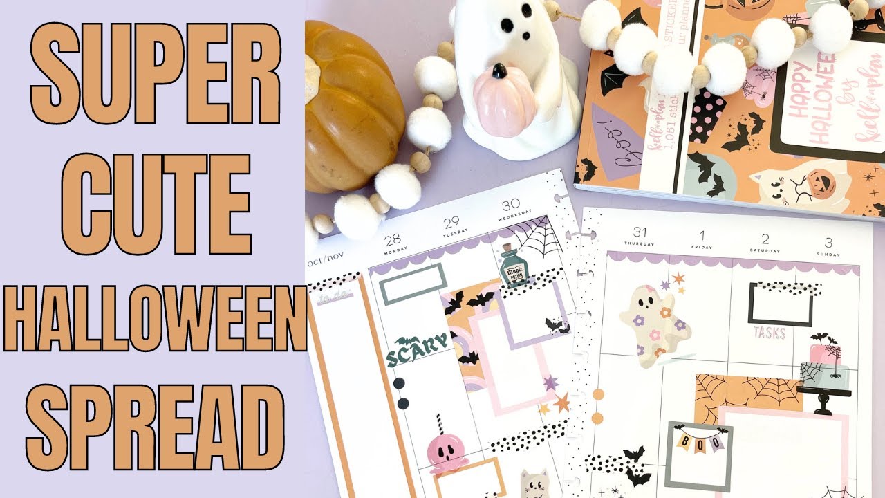 Super Cute Halloween Spread | Kellofaplan Halloween Sticker Book ...