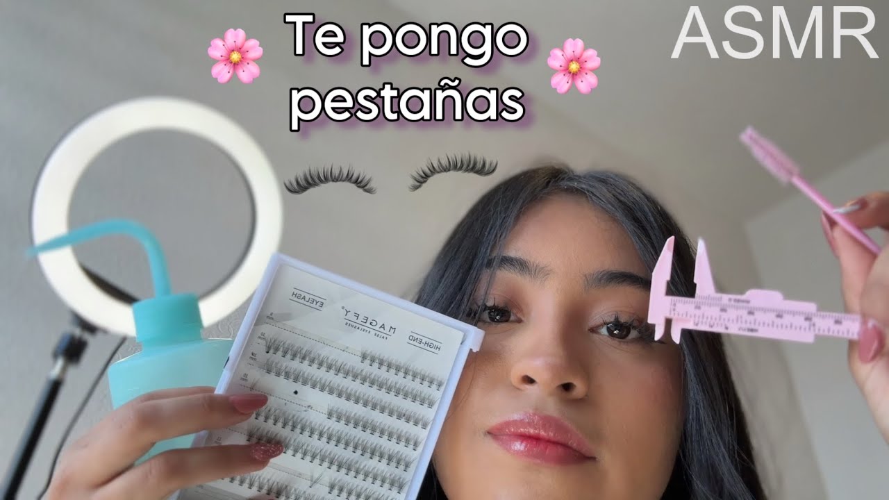 ASMR lashista te pone extensiones de pestañas 👁️👁️ 💕