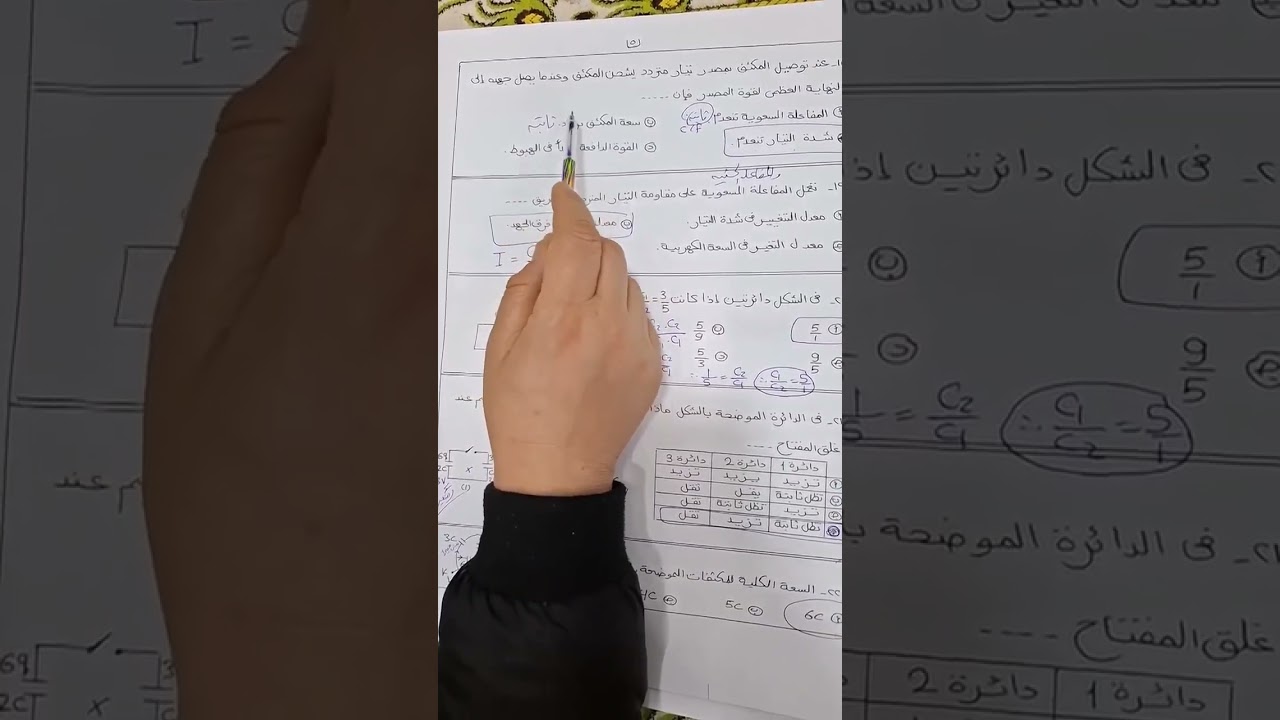 شيت على الفصل الرابع فيزياء (146 سؤال)