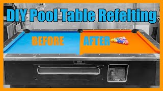 How To Refelt A Pool Table - Easy DIY