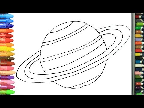 Как нарисовать Сатурн | Раскраски детей HD | Рисование и окраска