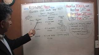 Revised GRE Math Day 327, p233, Compound Interest, Prep Tutor via Skype GRE, GMAT, SAT, ACT Keshwani