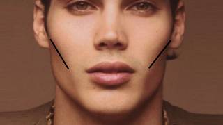 angular jaw and cheekbones