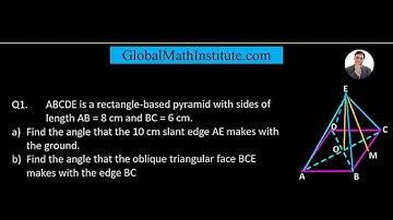 Trigonometry: Angle of Elevation and Face Angle for Pyramids in 3D Solids