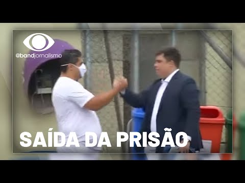 Exclusivo: imagens do momento em que André do Rap sai da penitenciária no interior de SP