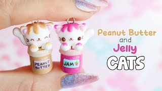 Peanut Butter and Jelly Cats Best Friend Charms │ Polymer Clay Tutorial