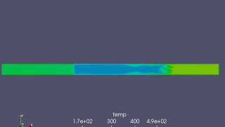 shock tube simulation temperature profile