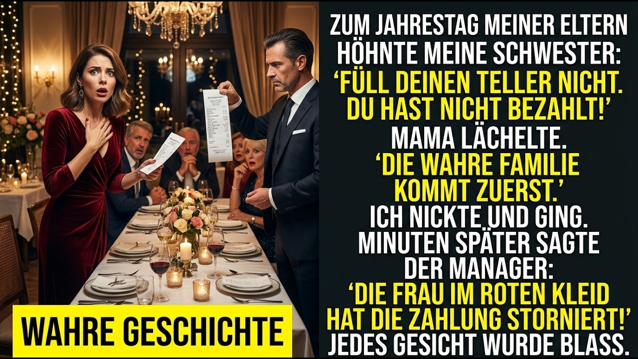 Ich Bezahlte Heimlich Das Ganze Essen – Dann Demütigte Mich Meine Schwester Vor Allen!
