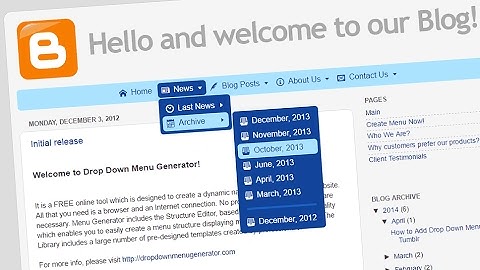 Adding Drop-Down Menu in Blogger