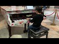 [8歳] 夜に駆ける(YOASOBI)でブラボーいただきました!!/[age 8] Into The Night/ Piano cover/ Street piano/ストリートピアノ