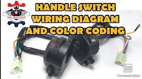 Handle switch wire color coding and connection.