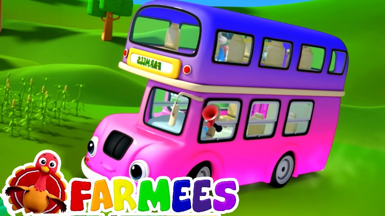 ⁣Колеса на автобусе | Песни для детей | развивающий мультфильм | Farmees Russia | Детские стишки