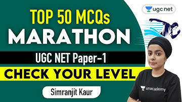 UGC NET | Paper 1 | Marathon | Top 50 MCQs | Test Your Level | by Simranjit Kaur