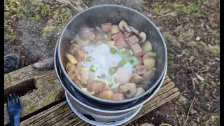 Outdoor Trangia Cooking - Mountain Mans Breakfast