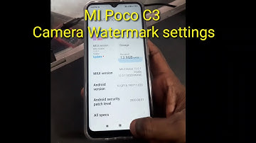 MI Poco C3 Camera Watermark Settings || MI Poco C3 Camera Setting