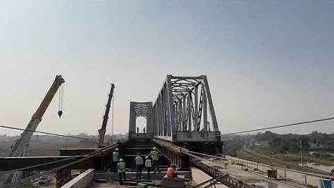 The 2nd 76m Open Web Girder(OWG)for Ganjkhwaja Rail FlyOver was successfully launched by Eastern DFC