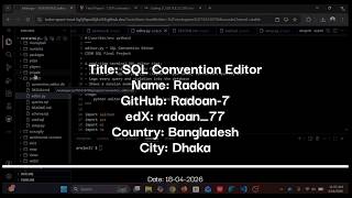 SQL Convention Editor (CS50’s Introduction to Databases with SQL Final Project)