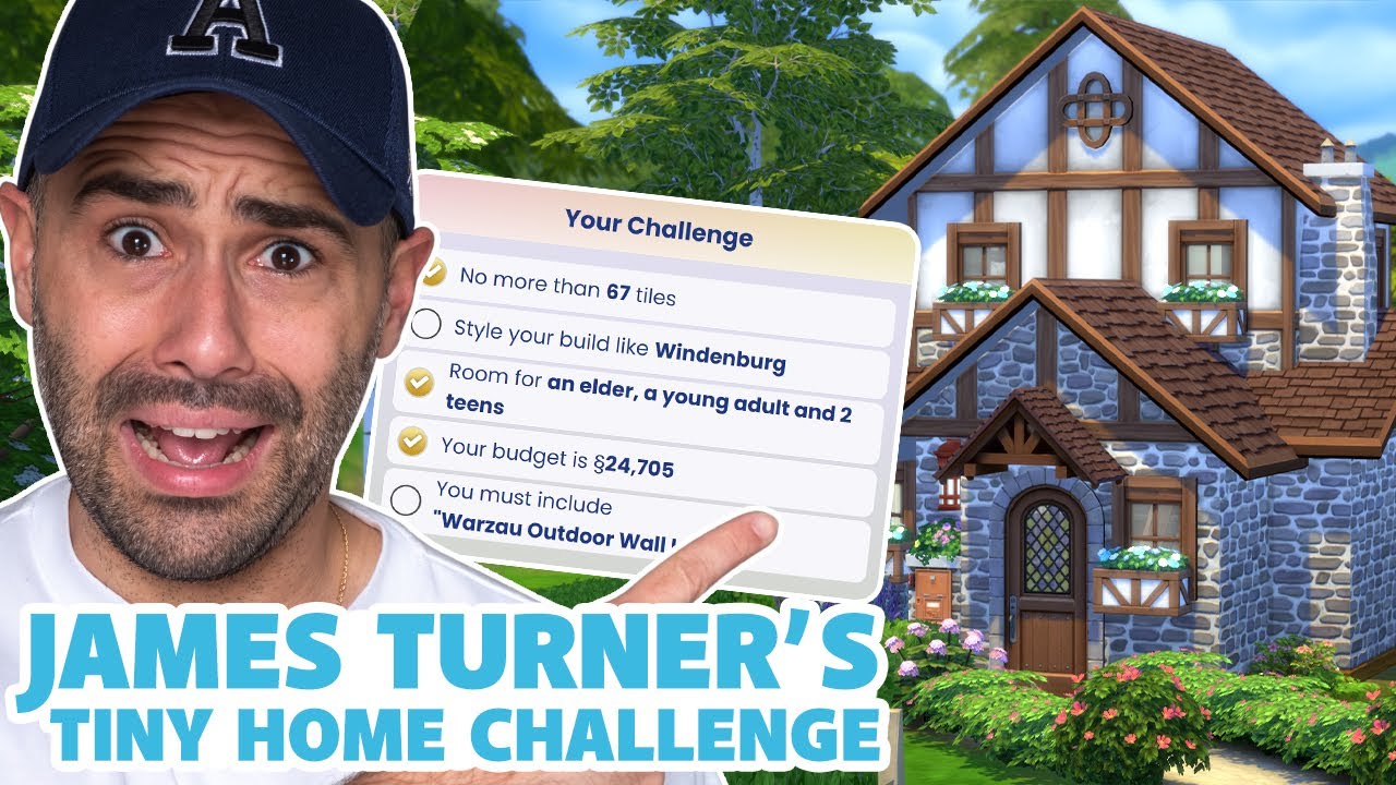 Trying James Turner’s Tiny Home Challenge in The Sims 4 AGAIN! - YouTube