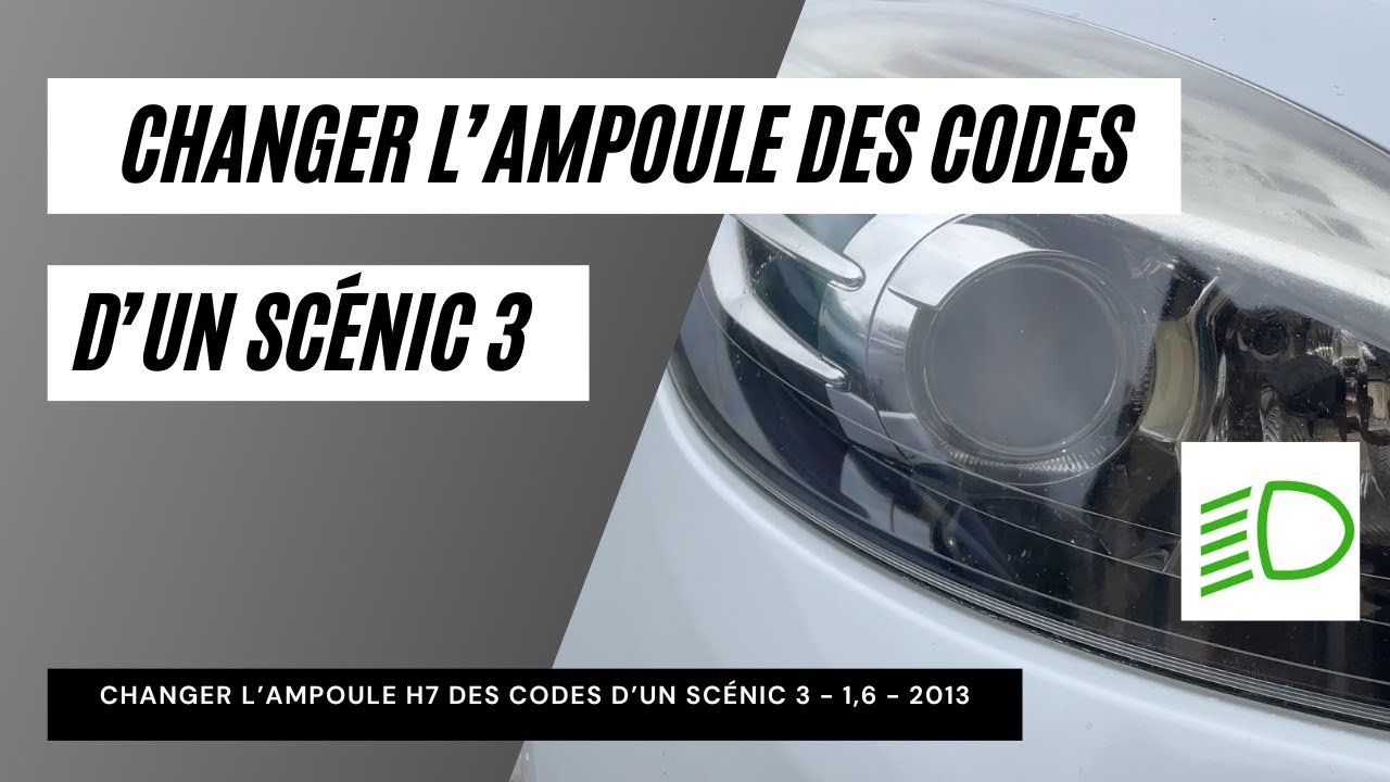 Changer l'ampoule des codes H7 d'un scénic 3 YouTube