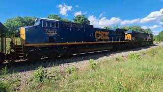 WHAT A COINCIDENCE! CSX C378 stops in front of me due to a hot axle