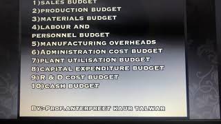 Functional Budgets