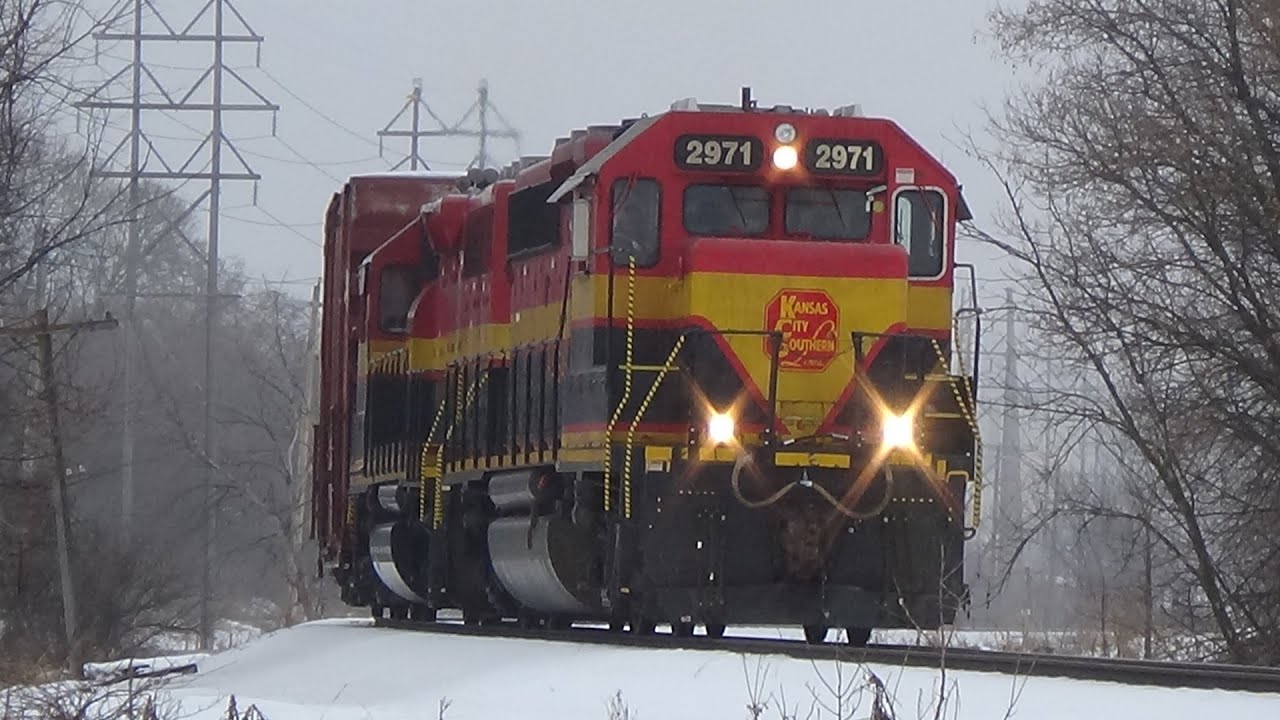 Trains in the snow over the past couple years - YouTube