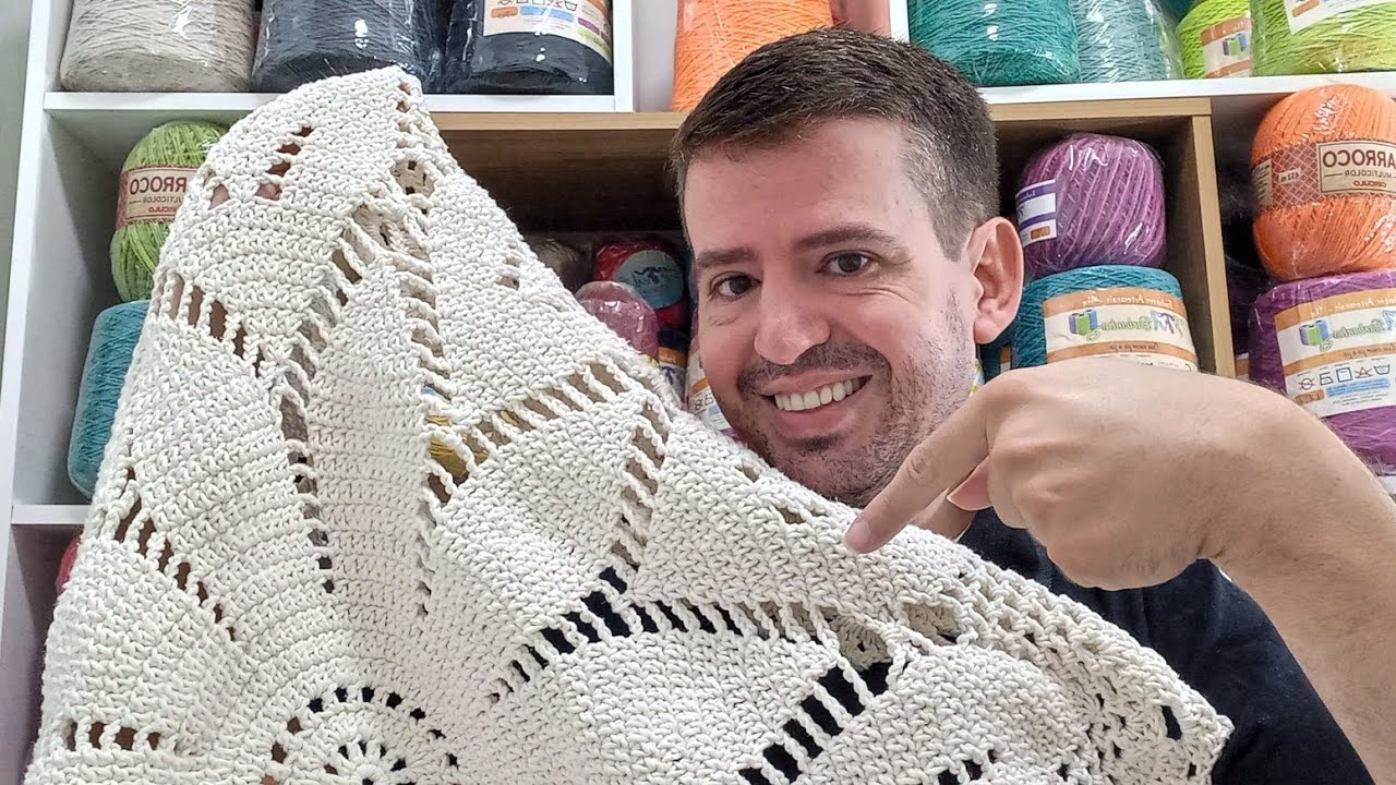 📢FIZ UM TAPETÃO LINDO DE SALA. 🥰❤️ UTILIZEI FIO 8. 🤍🤩 #vlog #crochet