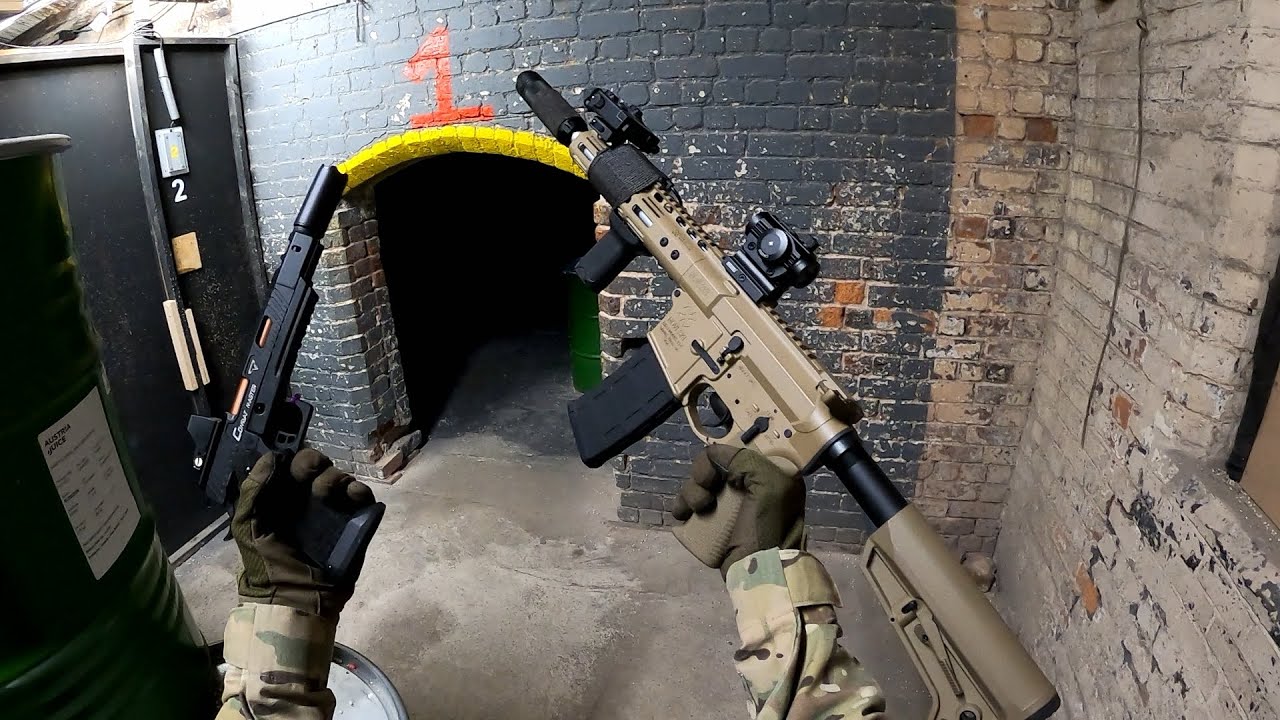 Using my GBBR at the UK's Best Airsoft CQB Site YouTube