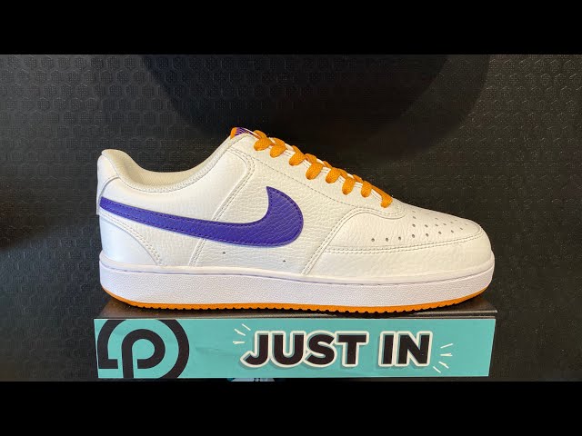 Nike Court Vision Low (White/Light Curry/Electric Purple  display picture 3
