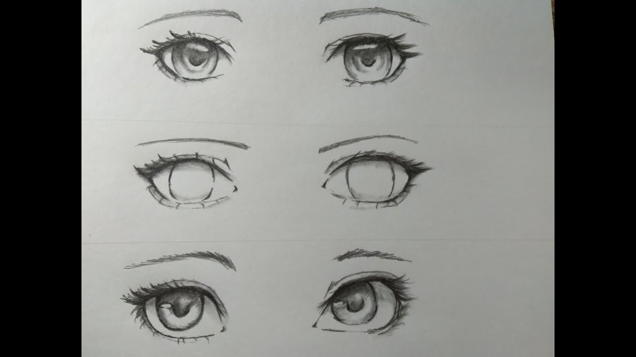 Premium Vector  Collection of sketches of eyes with different emotions in  the japanese style