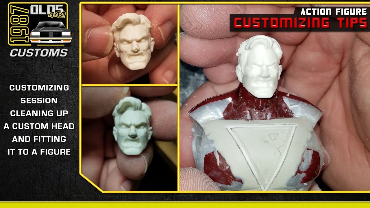 Action Figure Customizing Session Cleaning up a custom head and