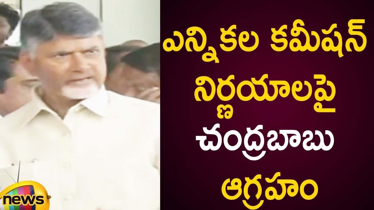 Chandrababu Naidu Fires On EC Over Transfers In Andhra Pradesh | AP Elections 2019 | Mango News