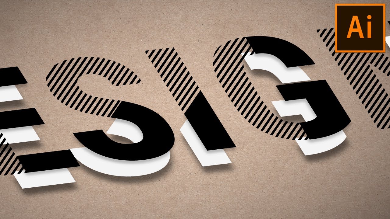 Type Design Illustrator Text Effect Tutorial Youtube