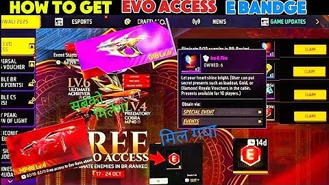 FREE EVO ACCESS EVENT MISSIONS COMPLETE EASY | FREE COBRA MP40 THIS EVENT| FREE FIRE NEW EVENT #ff 