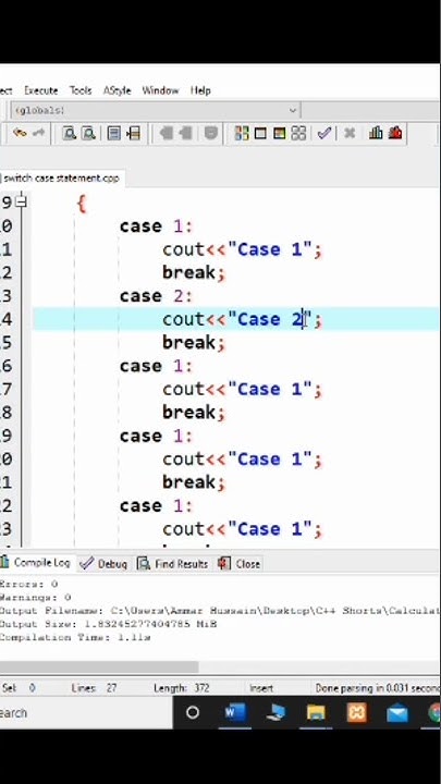 #49 Switch Case in C++| C++ Tutorials | C++ Programming #shorts # ...