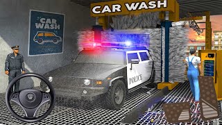 Police Car Wash Service: Gas Station Parking - Modern Auto Wash - New Android Gameplay screenshot 1