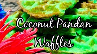 Banh Kep La Dua | How to make Coconut Pandan Waffles | Crispy Chewy Recipe