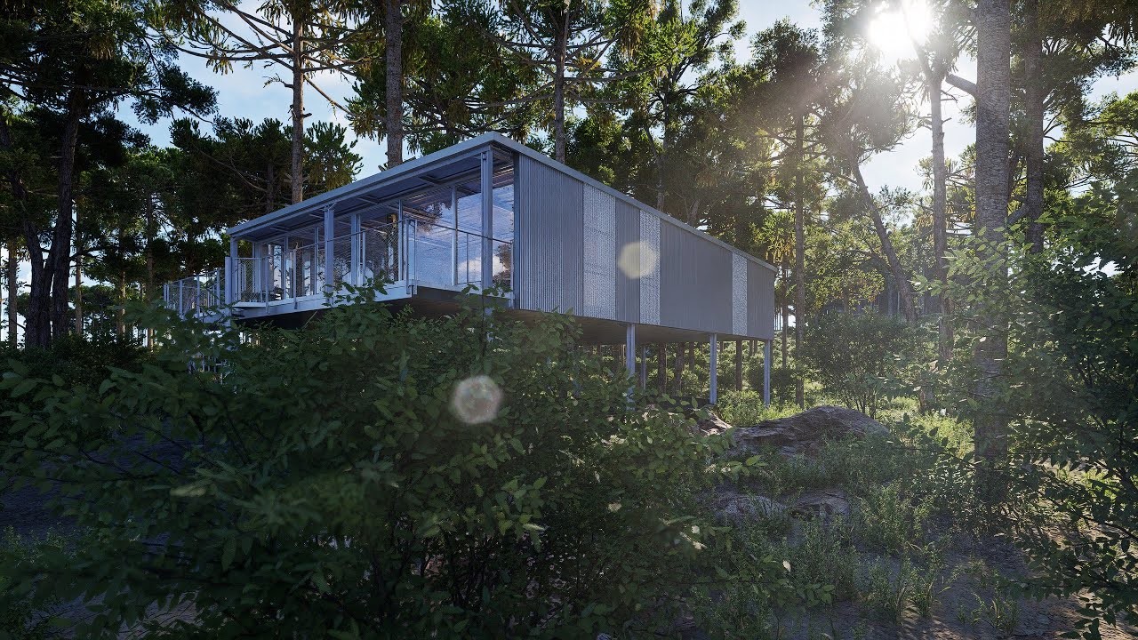 Lacaton Vassal Villa Cape Ferret D5 Render 2 9 4K - YouTube