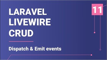 Dispatch browser & Emit events | Edit component | Laravel Livewire CRUD