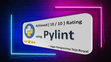 2. Checking the Code Quality using Python Pylint Library | Vinay Jagga | Python Videos