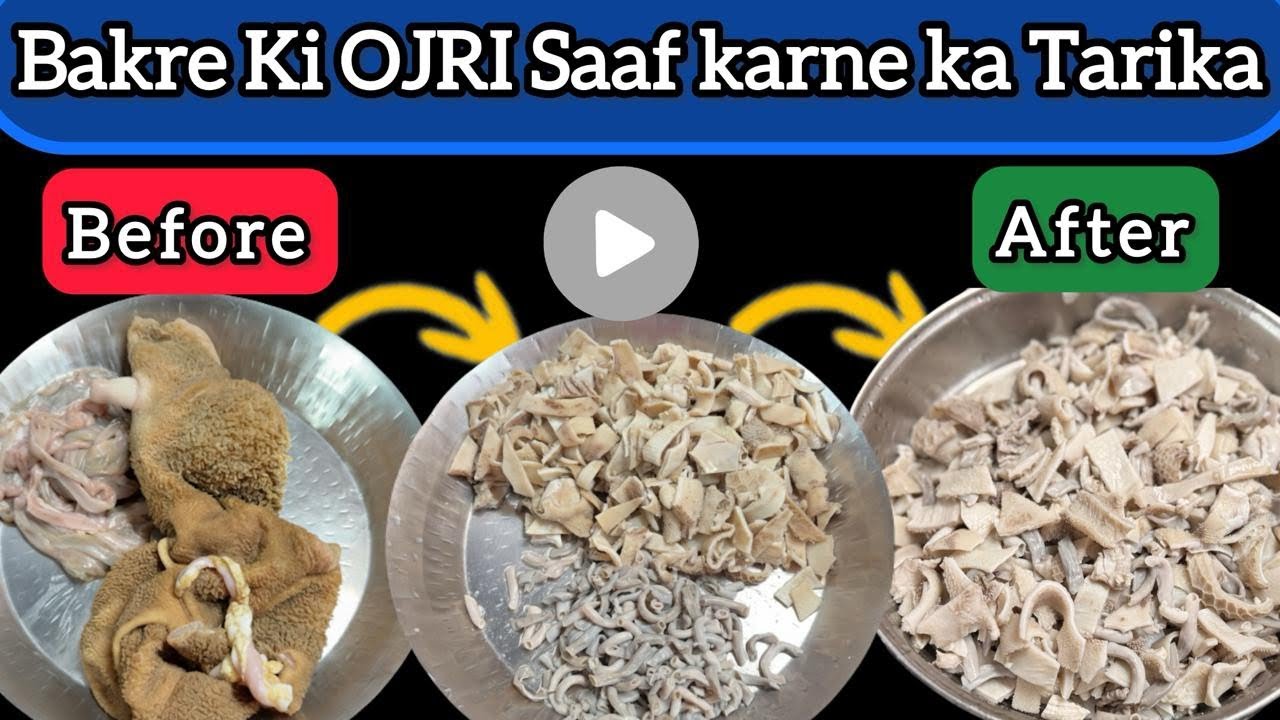 How to Clean OJRI (Goat Intestine) Step by Step |ओजड़ी साफ करने का आसान तरीका | Wagdi |cookwithtaira