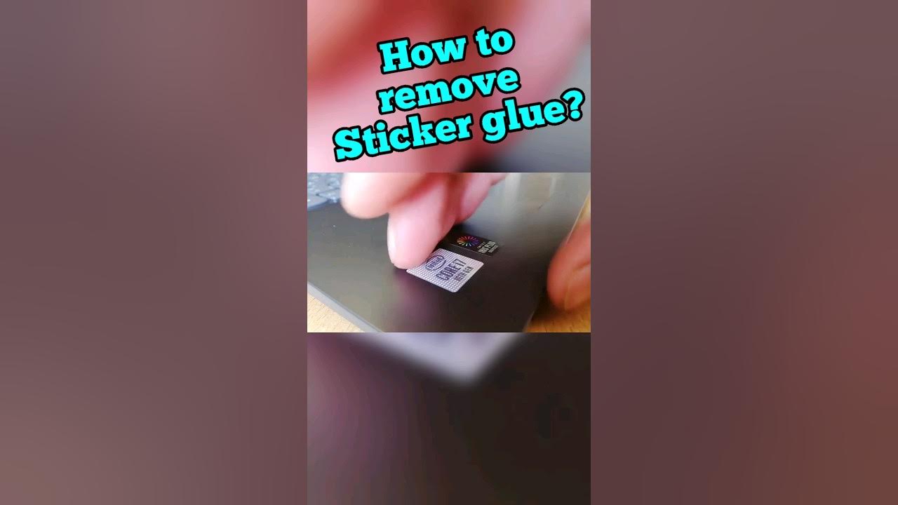 How remove sticker glue of laptop or PC or anything? Subscribe for more