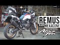 Africa Twin Sound with REMUS Black Hexacone | Exhaust check | Sound Check | Omura TV prod.