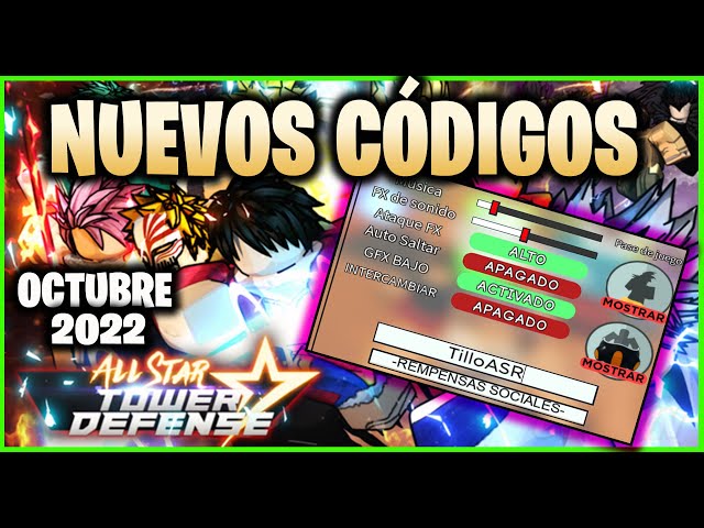 13 Codigos ALL STAR TOWER DEFENSE💎2000 GEMAS! *Enero 2021* (Defensa Torres  Todo Estrella) 