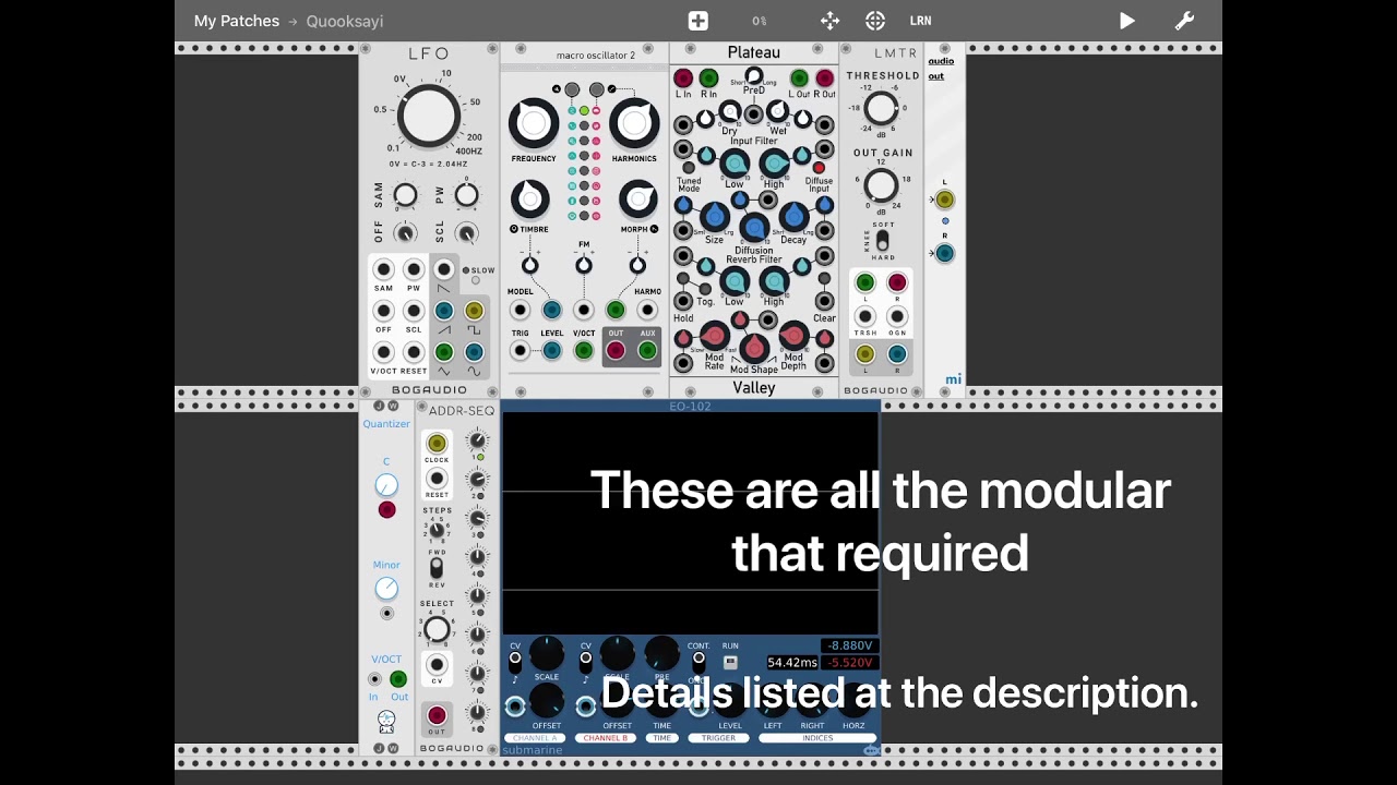 MiRack // VCV // My journey of patching 4 notes rotated ambience // beginner friendly