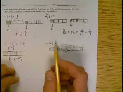 4th Adding Fractions - Tape Diagrams - YouTube